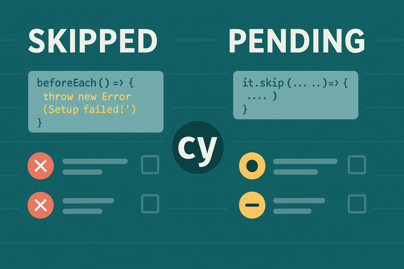 Skipped vs. Pending Tests in Cypress: Understanding the Terminology Trap